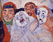 James Ensor Singing Masks oil painting